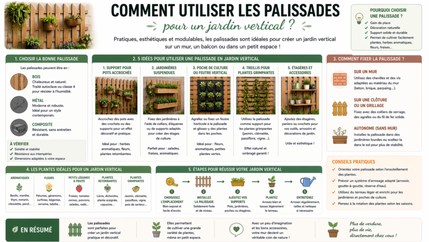 Comment utiliser les palissades pour un jardin vertical ?