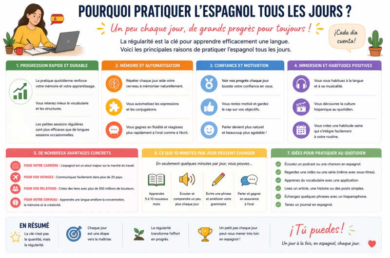 Pourquoi pratiquer l’espagnol tous les jours ?