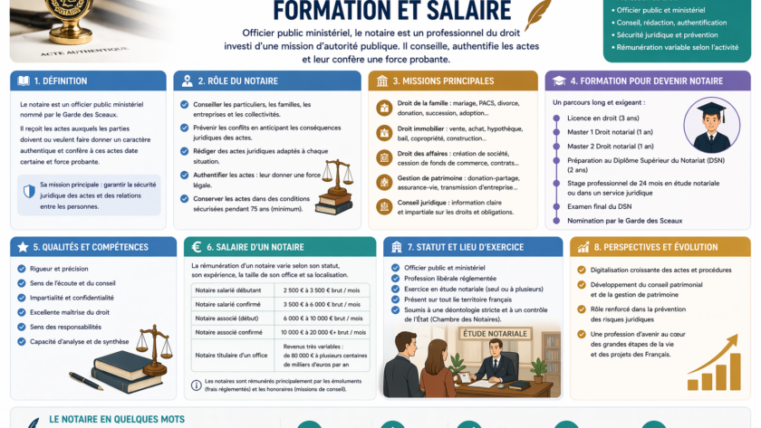 Notaire : Définition, rôle, missions, formation et salaire