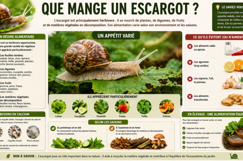 Que mange un escargot ?