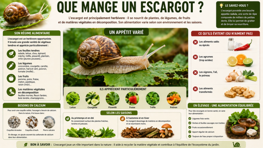Que mange un escargot ?