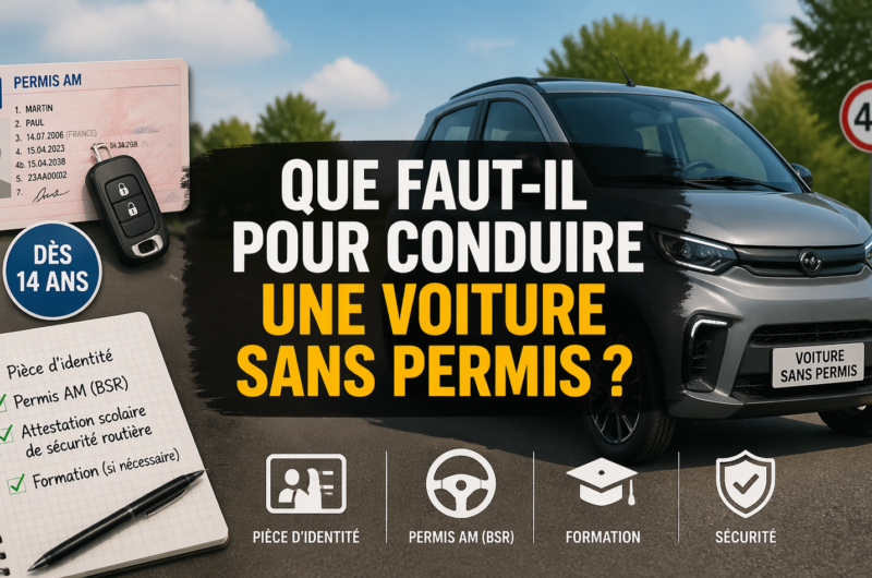 Que faut-il pour conduire une voiture sans permis ?