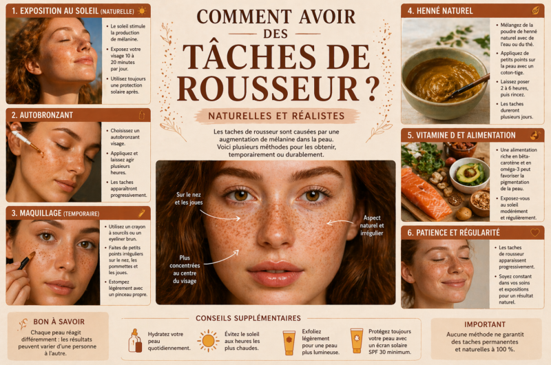 Comment avoir des tâches de rousseur ?