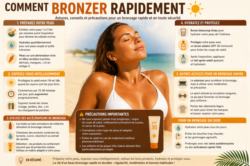 Comment bronzer rapidement ?
