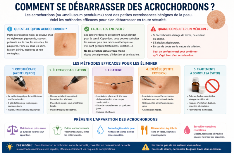 Comment se débarrasser des acrochordons ?
