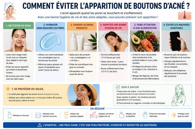 Comment éviter l’apparition de boutons d’acné ?
