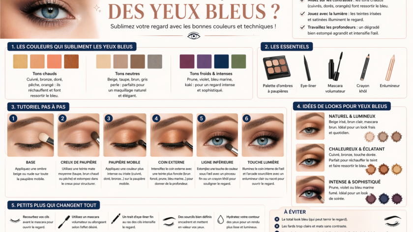 Comment maquiller des yeux bleus ?