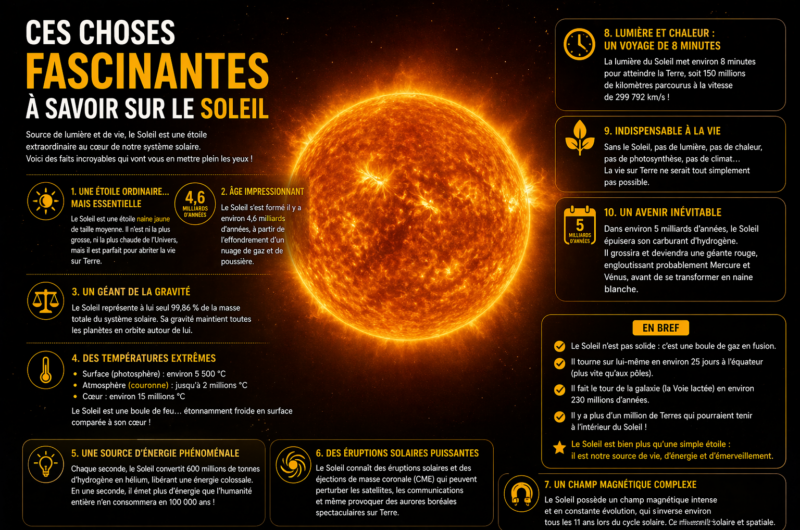 Ces choses fascinantes à savoir sur le soleil
