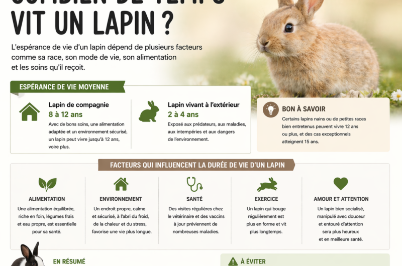 Combien de temps vit un lapin ?