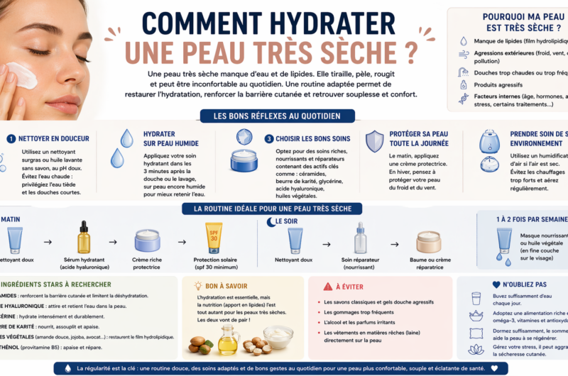 Comment hydrater une peau très sèche ?