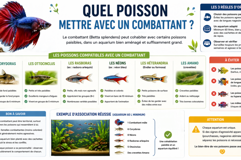 Quel poisson mettre avec un combattant ?