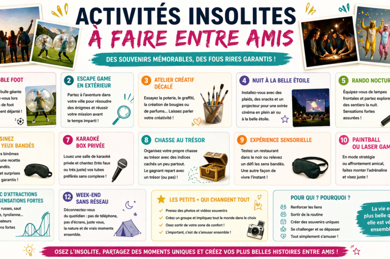 Activités insolites à faire entre amis