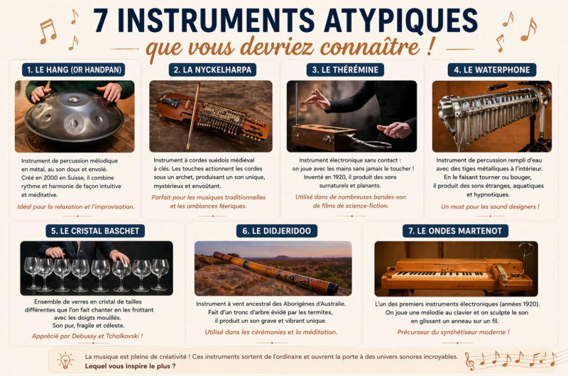 7 instruments atypiques que vous devriez connaitre !