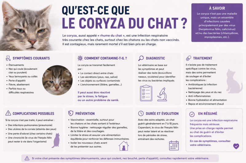 Qu’est-ce que le coryza du chat ?