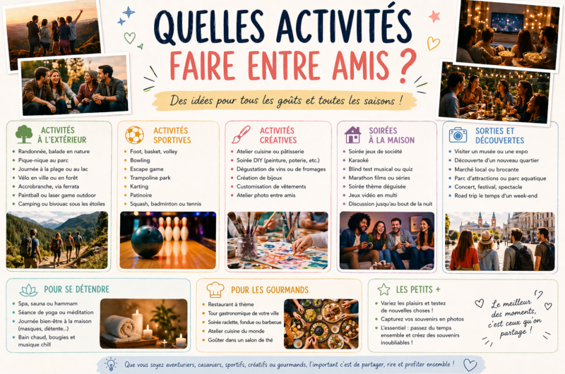 Quelles activités faire entre amis ?