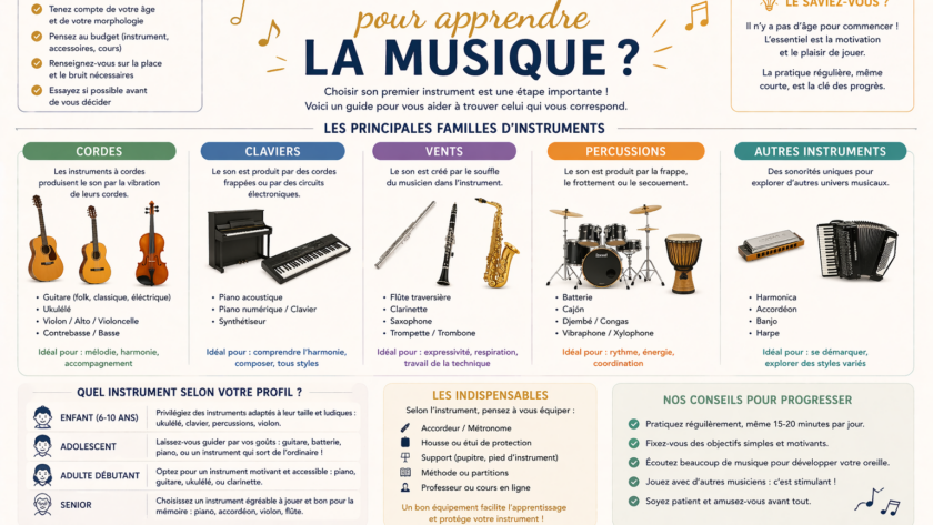Quels instruments pour apprendre la musique ?