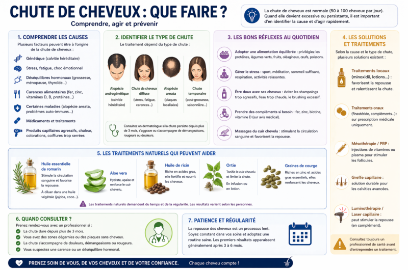Chute de cheveux : Que faire ?