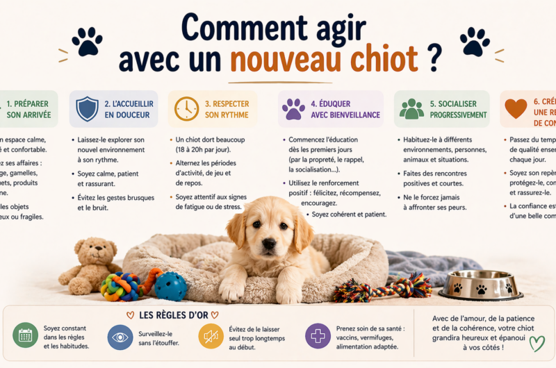 Comment agir avec un nouveau chiot ?