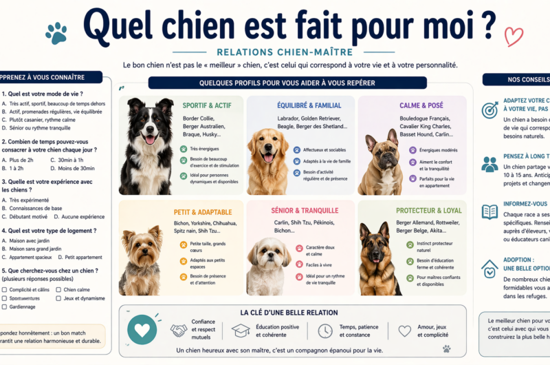 Quel chien est fait pour moi ? Relations chien-maître