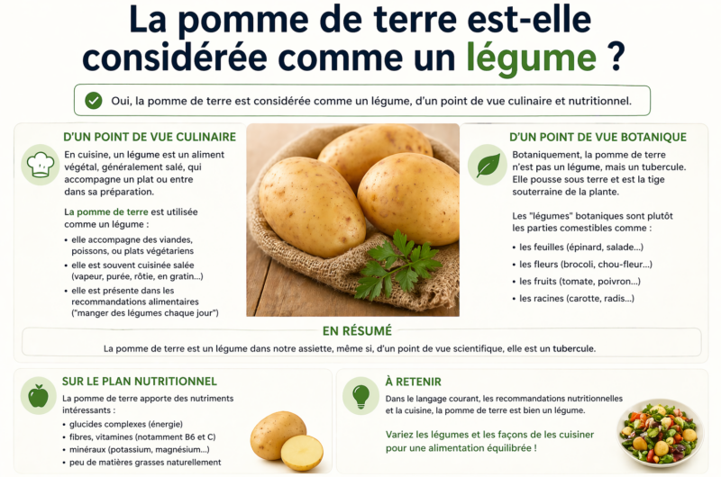 La pomme de terre est-elle considérée comme un légume ?