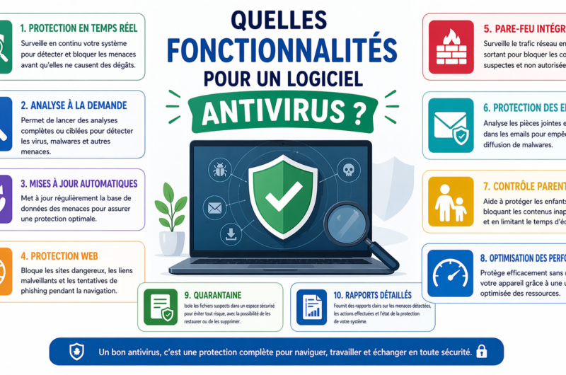 Quelles fonctionnalités pour un logiciel antivirus ?