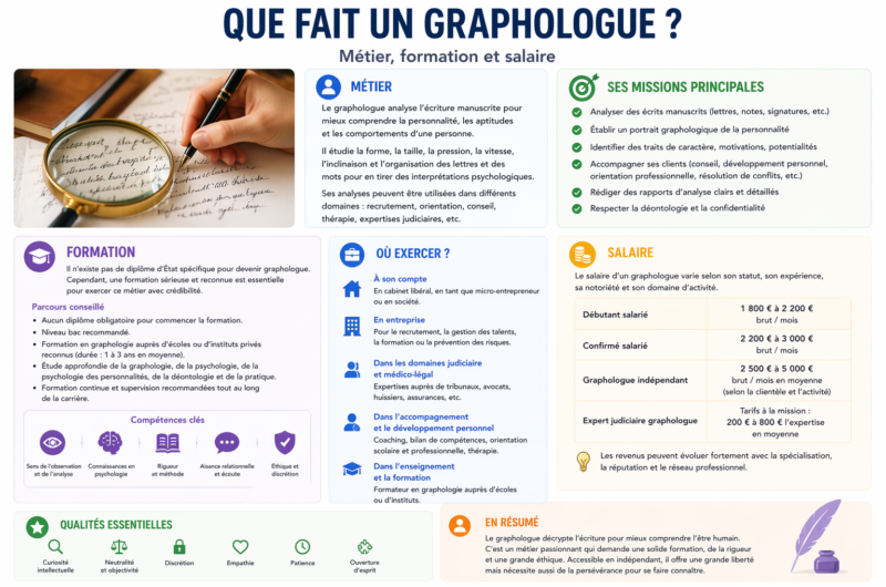 Que fait un graphologue ? Métier, formation, salaire