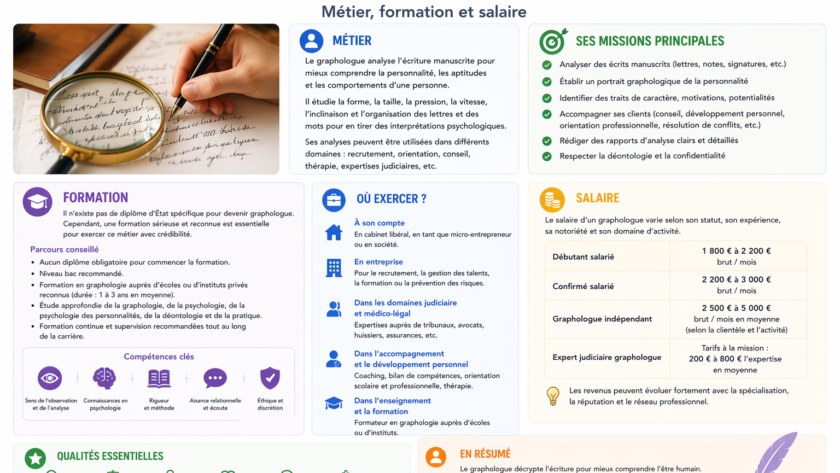 Que fait un graphologue ? Métier, formation, salaire