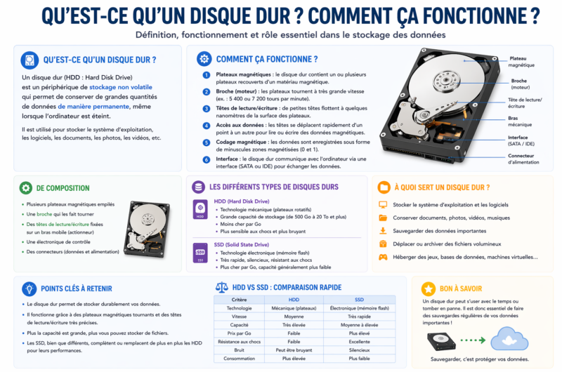 Qu’est-ce qu’un disque dur ? Comment ça fonctionne ?