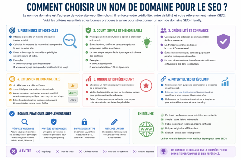 Comment choisir un nom de domaine pour le SEO ?