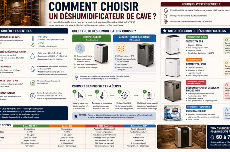 Comment choisir un déshumidificateur de cave ?