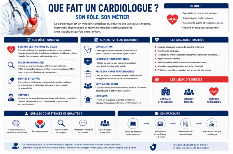 Que fait un cardiologue ? Quel est son rôle, son métier ?