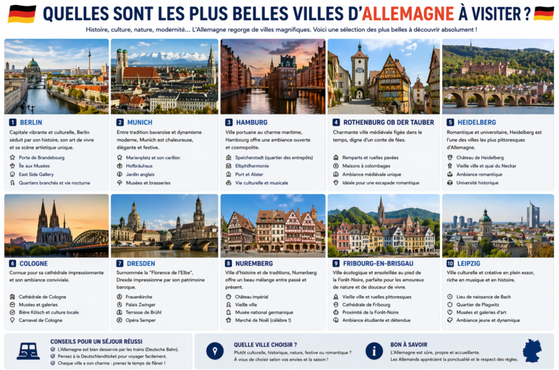 Quelles sont les plus belles villes d’Allemagne à visiter ?