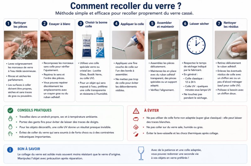 Comment recoller du verre ?