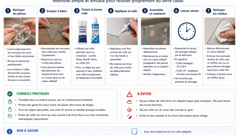 Comment recoller du verre ?