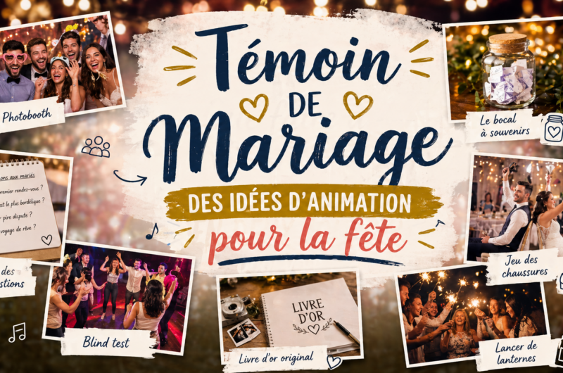 Témoin de mariage : des idées d’animation pour la fête