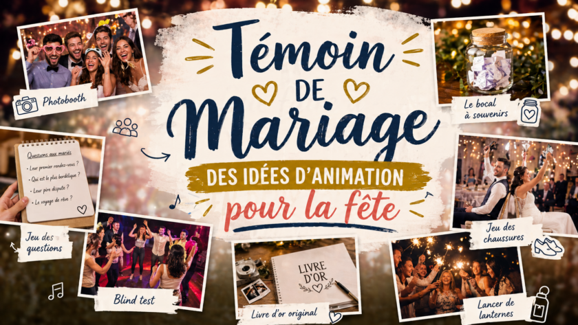 Témoin de mariage : des idées d’animation pour la fête