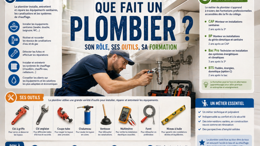 Que fait un plombier ? Son rôle, ses outils, sa formation