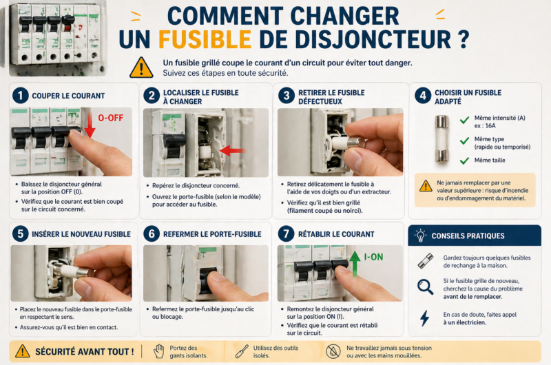 Comment changer un fusible de disjoncteur ?