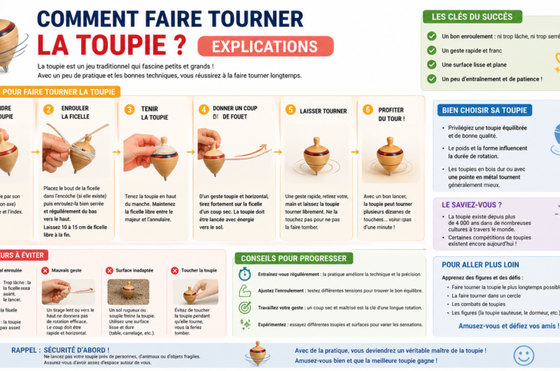 Comment faire tourner la toupie ? Explications