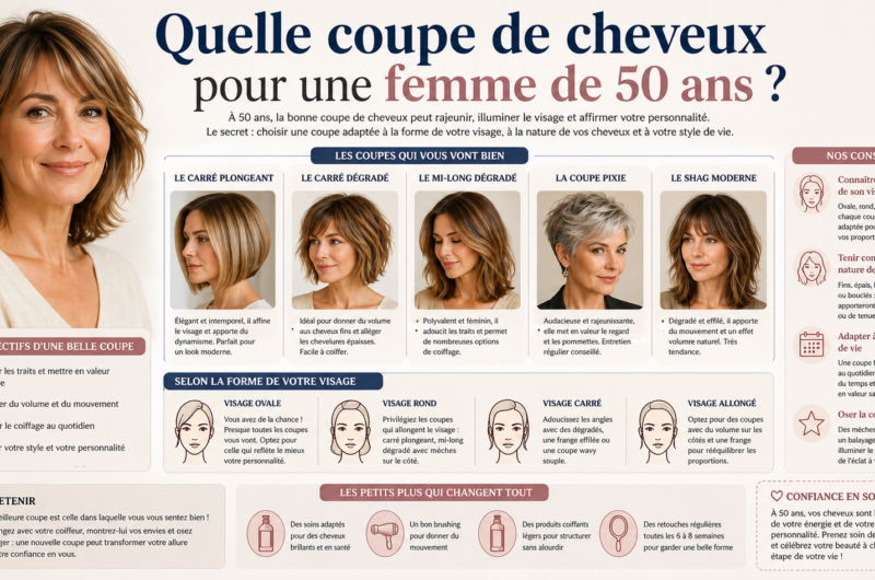 Quelle coupe de cheveux pour une femme de 50 ans ?