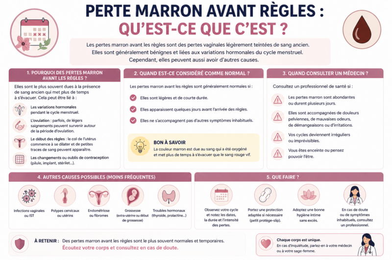 Perte marron avant règles : Qu’est-ce que c’est ?