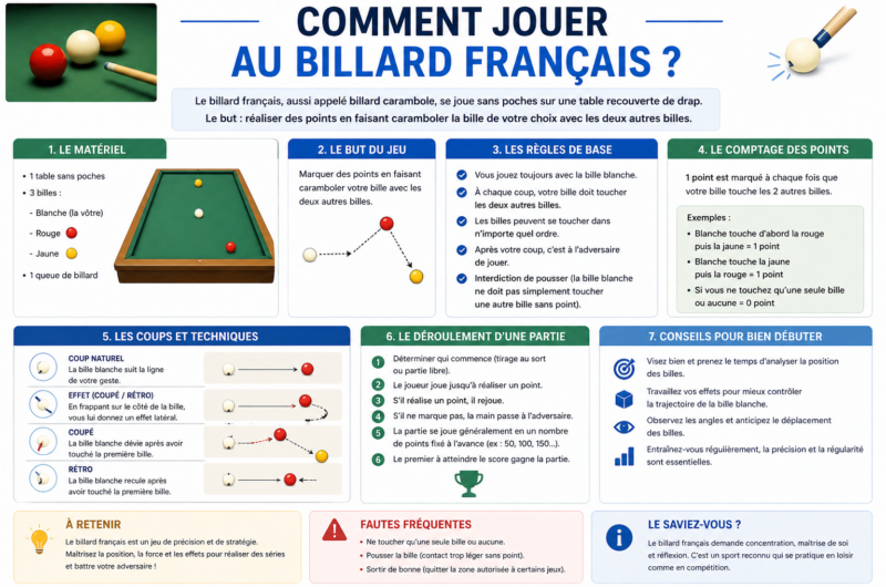 Comment jouer au billard français ?