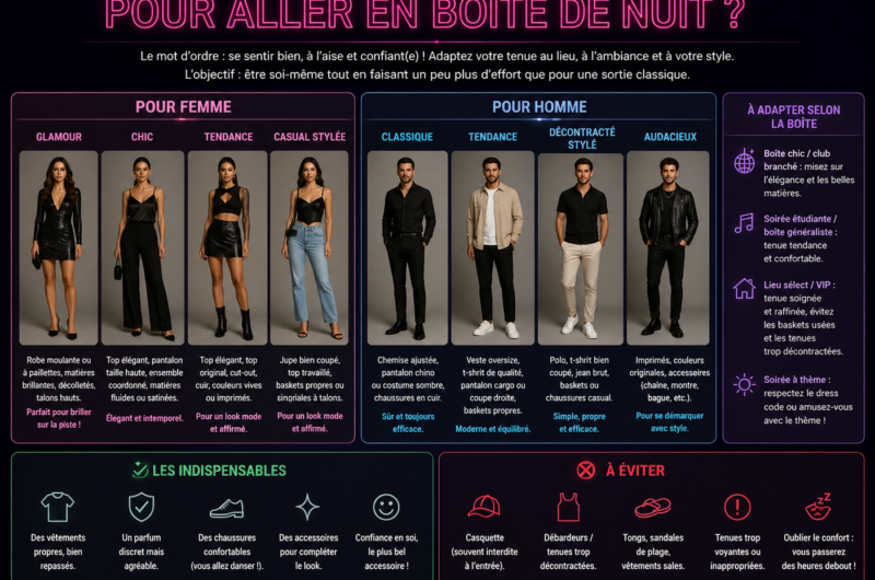 Comment s’habiller pour aller en boîte de nuit ?