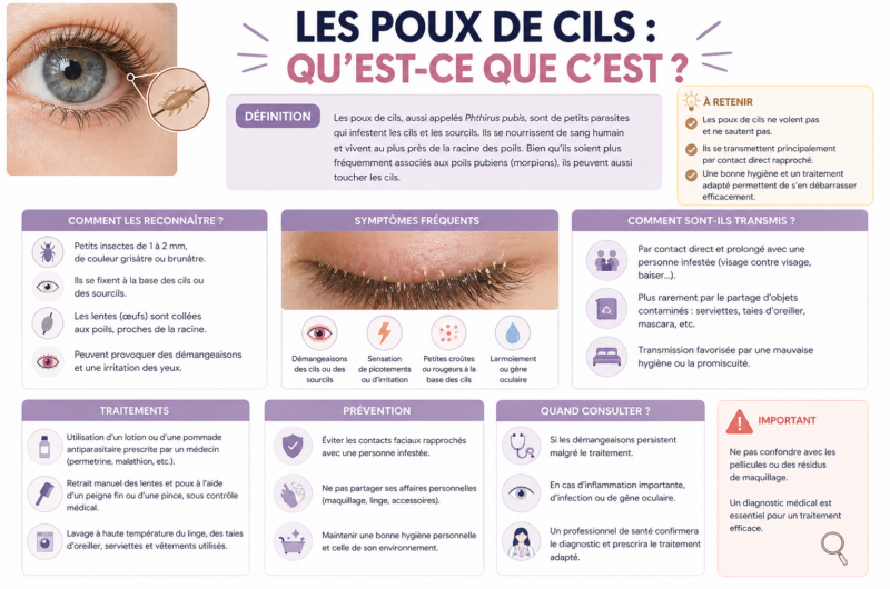 Les poux de cils : Qu’est-ce que c’est ? Définition