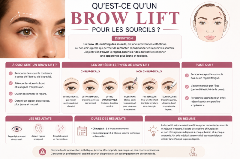 Qu’est-ce qu’un brow lift pour les sourcils ? Définition