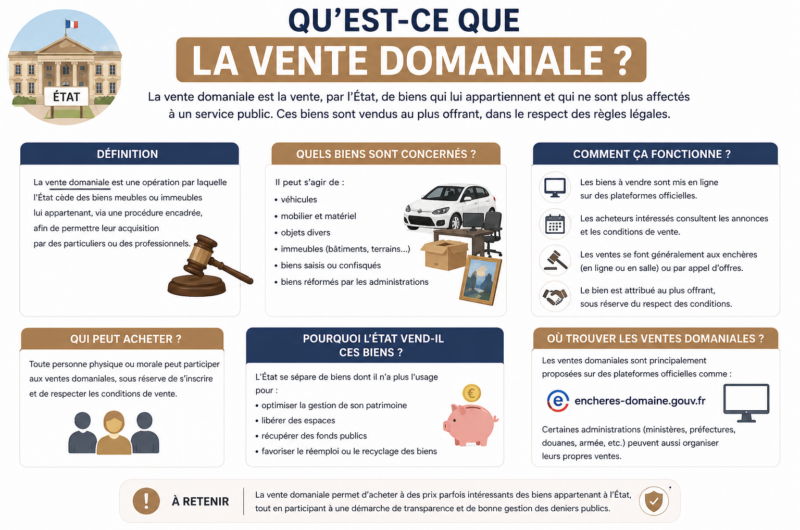 Qu’est-ce que la vente domaniale ? Définition