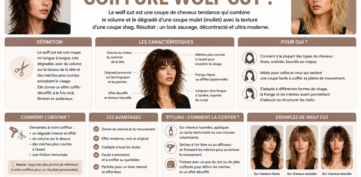 Qu’est-ce qu’une coiffure Wolf Cut ?