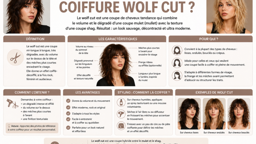 Qu’est-ce qu’une coiffure Wolf Cut ?