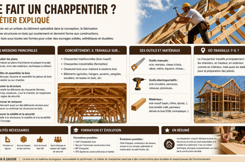 Que fait un charpentier ? Le métier expliqué