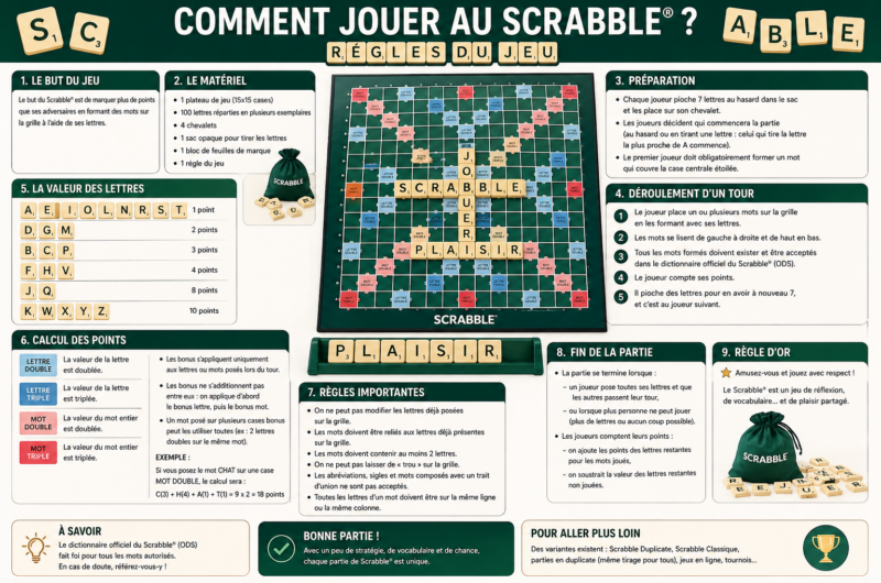 Comment jouer au Scrabble ® ? Règles du jeu